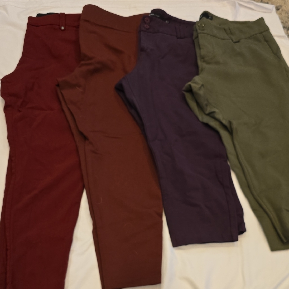 Torrid Women's Pants in Burgundy, Brown, Purple, and Olive